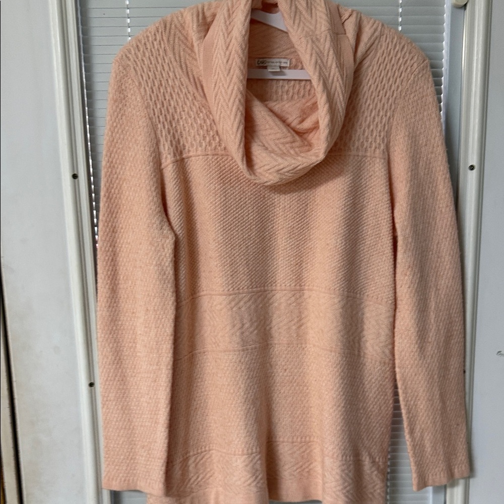 Cato Peach Cowl Neck Sweater